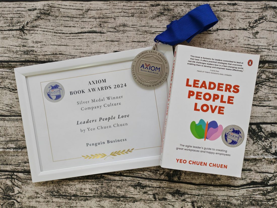 Leaders People Love with the Axiom Business Book Awards 2024 silver medal and certificate for Company Culture
